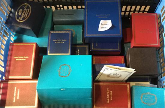 Collection Halcyon Days enamel trinket boxes